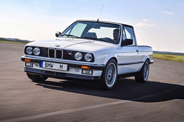 E30 M3 е кола, обичана от мнозина. Но истината е, че подразделението M на BMW тайно прави маска за пикап. Инженерите мислят, че M3 ще бъде страхотен превозвач на части в техния кампус. Кабриолет Series 3 скоро е взет ,нарязан и в крайна сметка получава сърцето на S14 от оригиналното M3.

Той започна в живота си с двигател със 192 к.с. и подразделението M го използва в продължение на 26 години, преди да пенсионира ute. Въпреки че никога не влезе в производство, дава началото на лудостта на BMW ute.